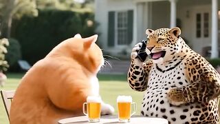 Hoje fiz um vestido com estampa de leopardo.