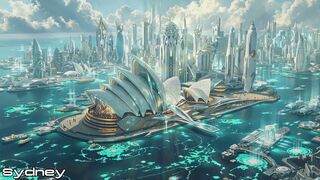 20 Enchanted Future Cities in Cyber-Fantasy, Neoclassical, and Art Deco Styles