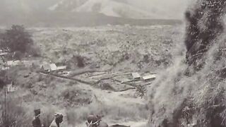 Potret pemandangan di Gunung Batur,Bali pada 1920
