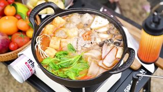 Winter Camping | Enjoy a warm, sticky hot pot of beans and rice under the winter sun