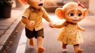 Monkey Brother_s Love_ Caring for His Hurt Sister