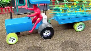 ???????? Diy Mini Tractor Cement Pillar Making Machine _