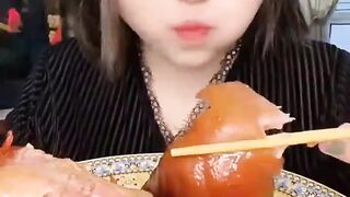 Mukbang pork with soy sauce