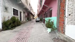 The stray cats surprised us by running towards us after hiding.