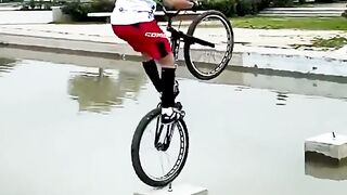 INSANE Bicycle Jump Over Water ???? | People Are Awesome | Extreme Balance & Courage