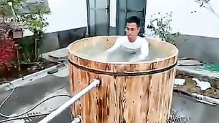 Would You Trust a Bathtub With No Power, Just Wood and fire? ????????#fyp #innovation#satisfying#viral