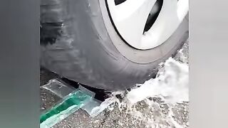 The Reaction of how Products Are Crush Into the car Tire