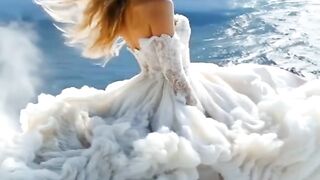She looks into the ocean - and I look at her
