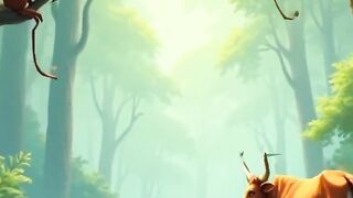 এক গরু আর এক বানরের মজার গল্প _cow _ai