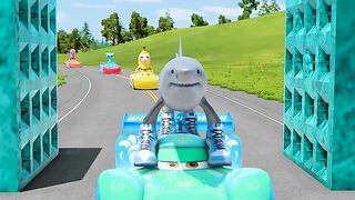 Weird Pixar Cars Characters in Wacky Mayhem Take on the Double Blue Spike Challenge
