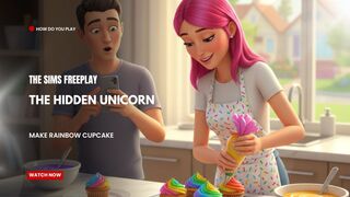 The Sims FreePlay - The Hidden Unicorn: Make Rainbow Cupcake