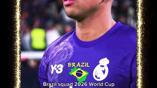 Brazil squad World Cup 2026☠️????