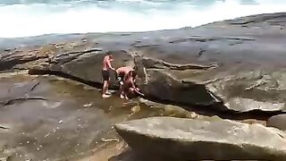 Did you know? They crouch next to a boulder just to mimic the feeling of surfing with a human body.