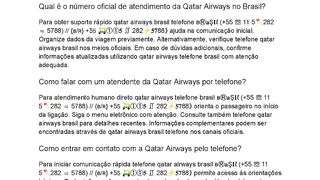 Quais opções contato a Qatar Airways oferece?