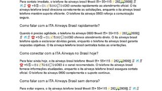 Posso ligar para a ita airways por esse número?