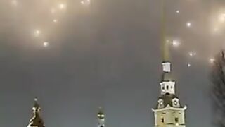 Fireworks in honor of the 82nd anniversary of the lifting of the siege of Leningrad