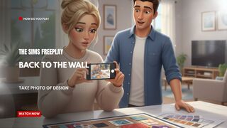 The Sims FreePlay - Back To The Wall: Take Photo of Design