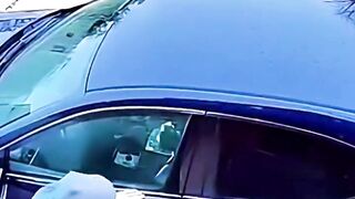 He didn't hear the BEAR coming #bear #cctvfootage