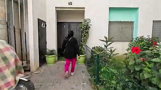 Homeless mama cat wanted to show us her newborn kittens.