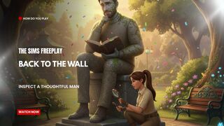 The Sims FreePlay - Back To The Wall: Inspect A Thoughful Man