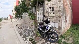 The tabby cat woke up craving food because he was so hungry.