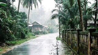 rainy atmosphere in the countryside