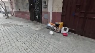 One of the homeless teenage cats needed eye drops.