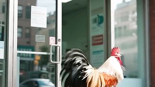 Gato laranja: Comi uma coxa de frango grátis hoje