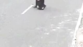 Detik-detik menegangkan terekam CCTV ????