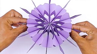 Paper Folding Snowflake Making Tutorial