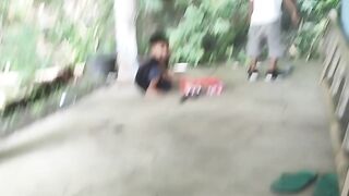 the three little boys had fun playing