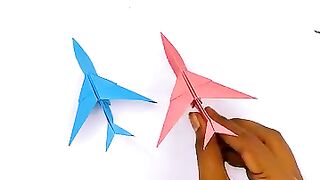 EASY HOW TO MAKE ORIGAMI JET PLANE