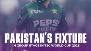 PAKISTANI SCHEDULE IN T20 WORLD CUP 2026 GROUP STAGE #t20worldcup2026 #youtubefeed #viralvideo #vira