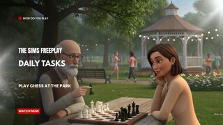 The Sims FreePlay - Daily Tasks: Play Chess At The Park