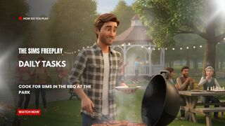 The Sims FreePlay - Daily Tasks: Cook For Sims In The BBQ At The Park