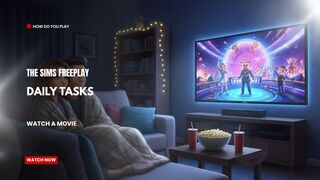 The Sims FreePlay - Daily Tasks: Watch A Movie
