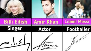 Famous person signature from different countries ????