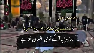 Qaseeda Bibi Zahara nice words