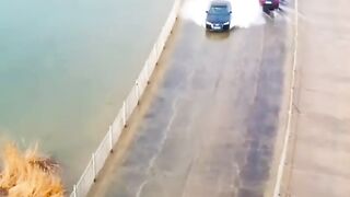 Beautiful view of road in sea
