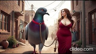 Giant Dove Walks Through  Village – Real-Life Viral Moment