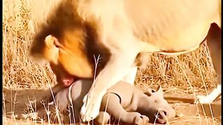 When the king is in danger #lion #king #rhino #safari