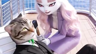 Evil female cat