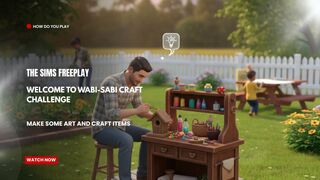 The Sims FreePlay - Welcome To Wabi-Sabi Craft Challenge: Make Some Art And Craft Items