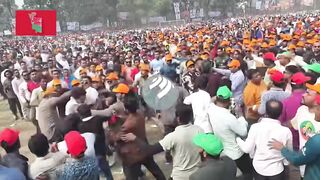 ফরিদপুরে তারেক রহমানের সমাবেশে নেতাকর্মীদের বিশৃঙ্খলা