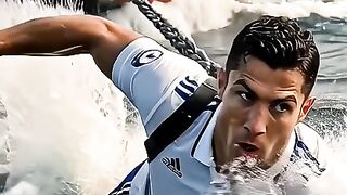 Ronaldo swimming in his trophy sheep