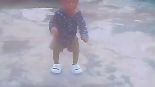 Two years old boy dancing