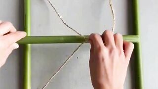From Small Bamboo Pieces to a Cool Basket? See How to Stack Them!