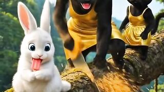 Mother rabbit ???? save her kid