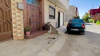 The stray cat called out to us with a sweet meow for love and food.