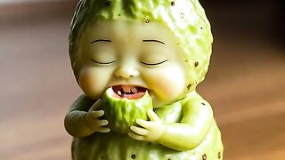Asmr baby fruit eating guava